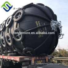 Floating pneumatic rubber fender for jack up drilling rig